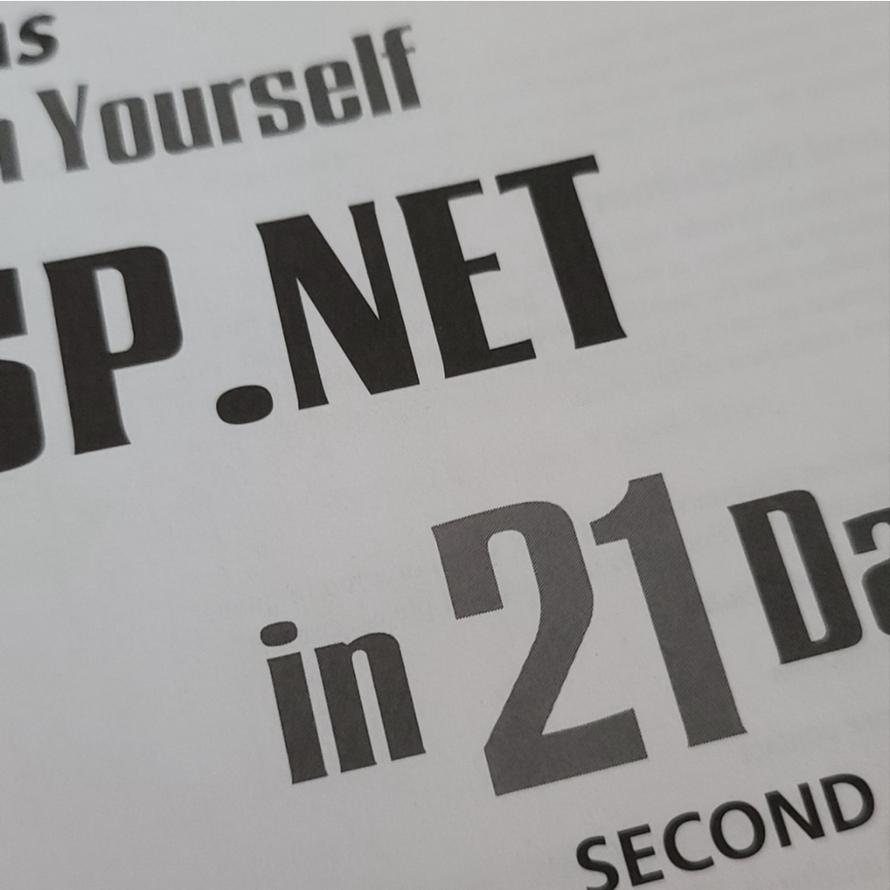 Teach Yourself ASP.NET 21 Days Guidebook - Picture 4 of 5